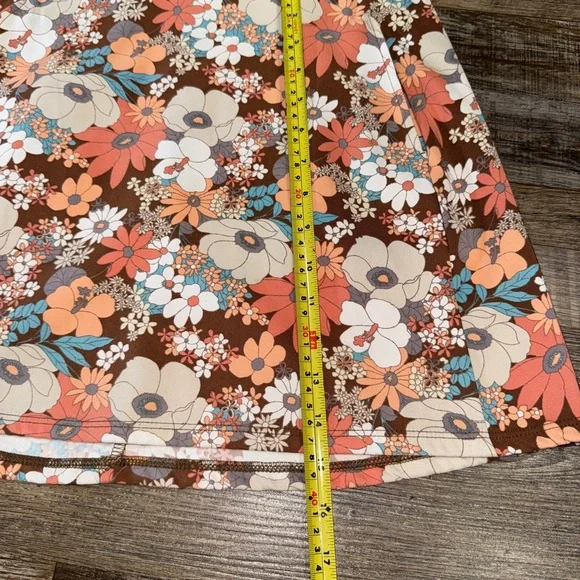 Altar’d State Floral Mini Skirt Womens Medium Retro 70s Boho Mini Skirt - Picture 6 of 7